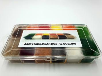 A&M Dubbing Dispenser Hare,s Ear Dub 12 Colors