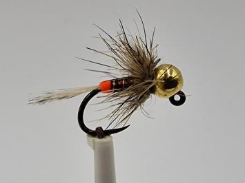 Size 16 Tungsten Brown Orange Butt Jig Barbless