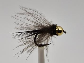 Size 18 Tungsten CDC Grayling Nymph Black Barbless