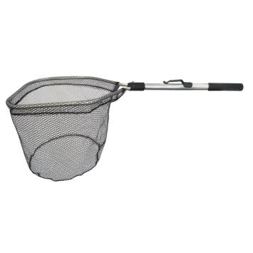 Jenzi Landingsnet Rubberized Black/Silver 35 x 30 cm