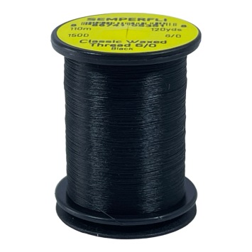 Classic Waxed Thread 6/0 Black 110 meters
