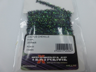 Cactus Chenille 6 mm - 20 Black