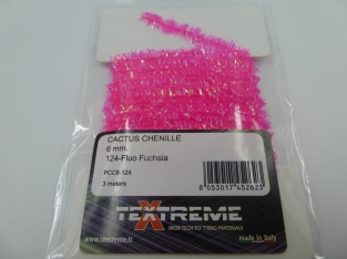 Cactus Chenille 6 mm - 124 Fluo Fuchsia