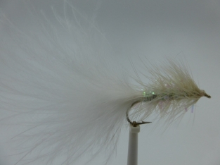 Size 10 Crystal Bugger White