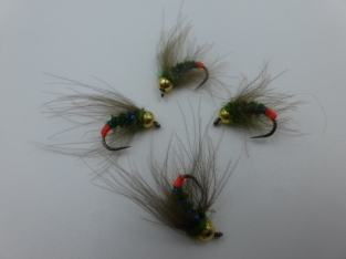 Size 18 Tungsten Tactical Olive Buggy Barbless