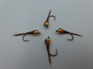 Size 16 Tungsten Brown Perdigon Barbless