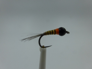 Size 16 Tungsten Quill Olive Perdigon Barbless