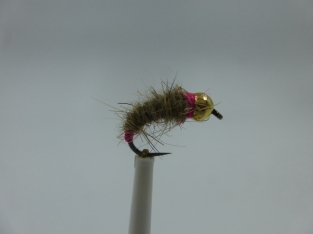 Size 16 Tungsten Hare,s Ear Pink - Barbless