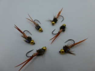 Size 12 Copper John Bead Head Barbless