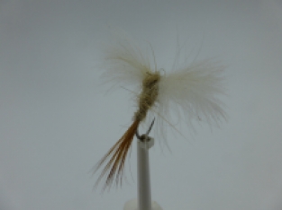 Size 12 CDC Mayfly Spent Tan Barbless