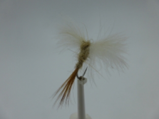 Size 14 CDC Mayfly Spent Tan Barbless