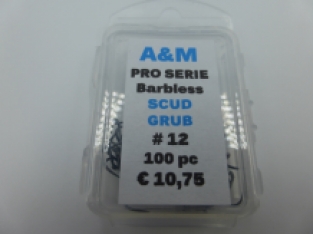 Scud/Grub Wide Gape Size 12 Pro Serie Barbless - 100 pc