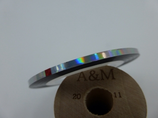 Transparent Plakstrip Silver 1 mm
