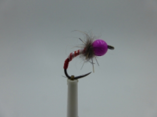 Size 18 Tungsten Hare,s Ear Pink TT Barbless