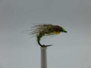 Size 18 Holy Grail Olive bead Head Barbless