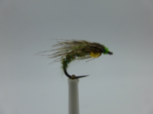 Size 14 Holy Grail Olive Bead Head  Barbless