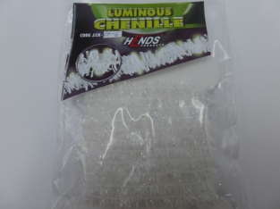 Luminous Chenille White 10 mm