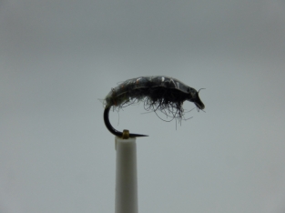 Size 16 Scud Weighted  Grey Barbless