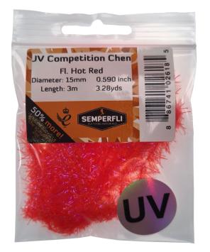 Competition UV Chenille 15mm FL. Hot Red
