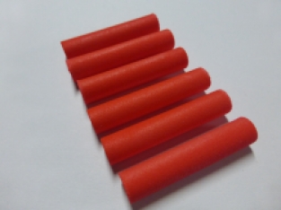 Cilinder Foam Red 7 mm (8 Stuks)