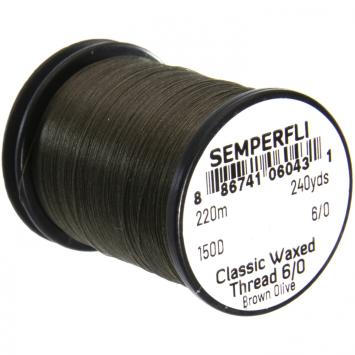 Classic Waxed Thread 6/0 Brown Olive 220m 