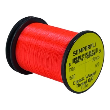 Classic Waxed Thread 6/0 Fluo Red 110 meter