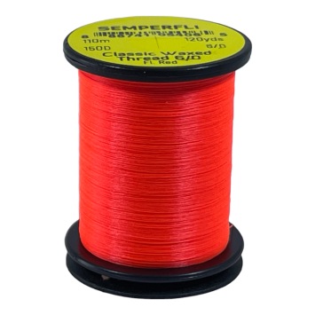 Classic Waxed Thread 6/0 Fluo Red 110 meter