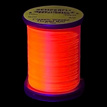 Classic Waxed Thread 6/0 Fluo Red 110 meter
