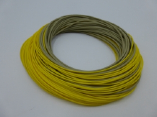 A&M WF8 Pike Fly line Sinking  - Yellow/Olive