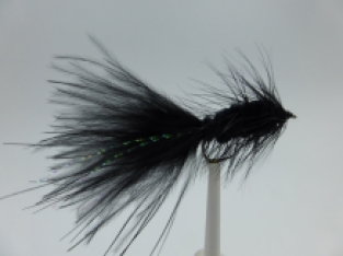 Size 10 Wooly Bugger Black  Barbless