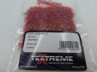 Palmer Flat Chenille 20 mm - 100 Red