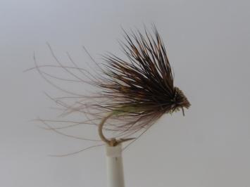 Size 12 CDC Fluo Green Caddis Barbless