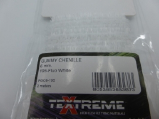 Gummy Chenille 6 mm - 195 Fluo White