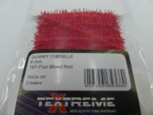 Gummy Chenille 6 mm - 197 Fluo Blood Red
