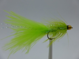 Size 10 Crystal Bugger Chartreuse Bead Head