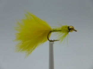 Size 10 Damsel Streamer Bead Head Yellow