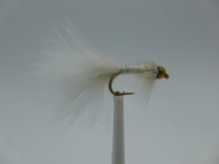 Size 10 Damsel Streamer Bead Head White