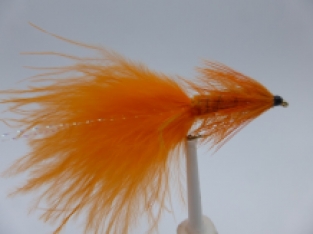 Size 10 Wooly Bugger Fluo Orange