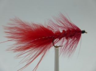 Size 10 Wooly Bugger Red