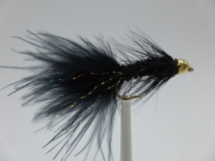 Size 10 Wooly Bugger Black Bead Head