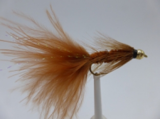 Size 10 Wooly Bugger Brown Bead head