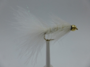 Size 10 Wooly Bugger White Bead head