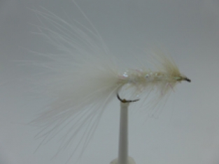 Size 10 Crystal Bugger White Barbless