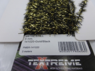 Textreme Metal Brill 5 mm - Gold/Black