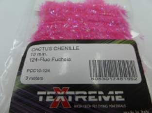 Cactus Chenille 10 mm - 124 Fluo Fuchsia