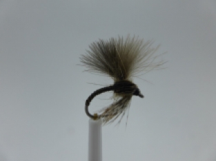 Size 14 Quill Body Dark Olive CDC Emerger Barbless