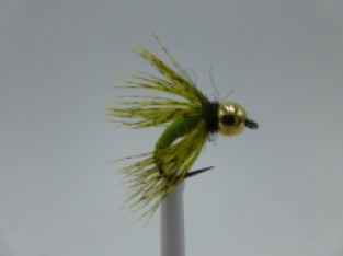 Size 16 Tungsten Gatgut Caddis Green  Barbless