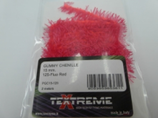 Gummy Chenille 15 mm - 125 Fluo Red