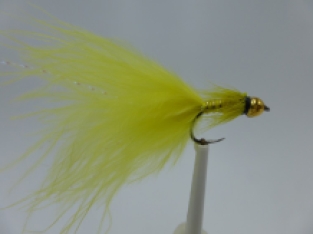 Size 10 Damsel Yellow Bead Head Barbless