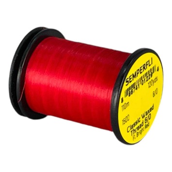 Classic Waxed Thread 6/0 Fluo Bright Red 110 meter